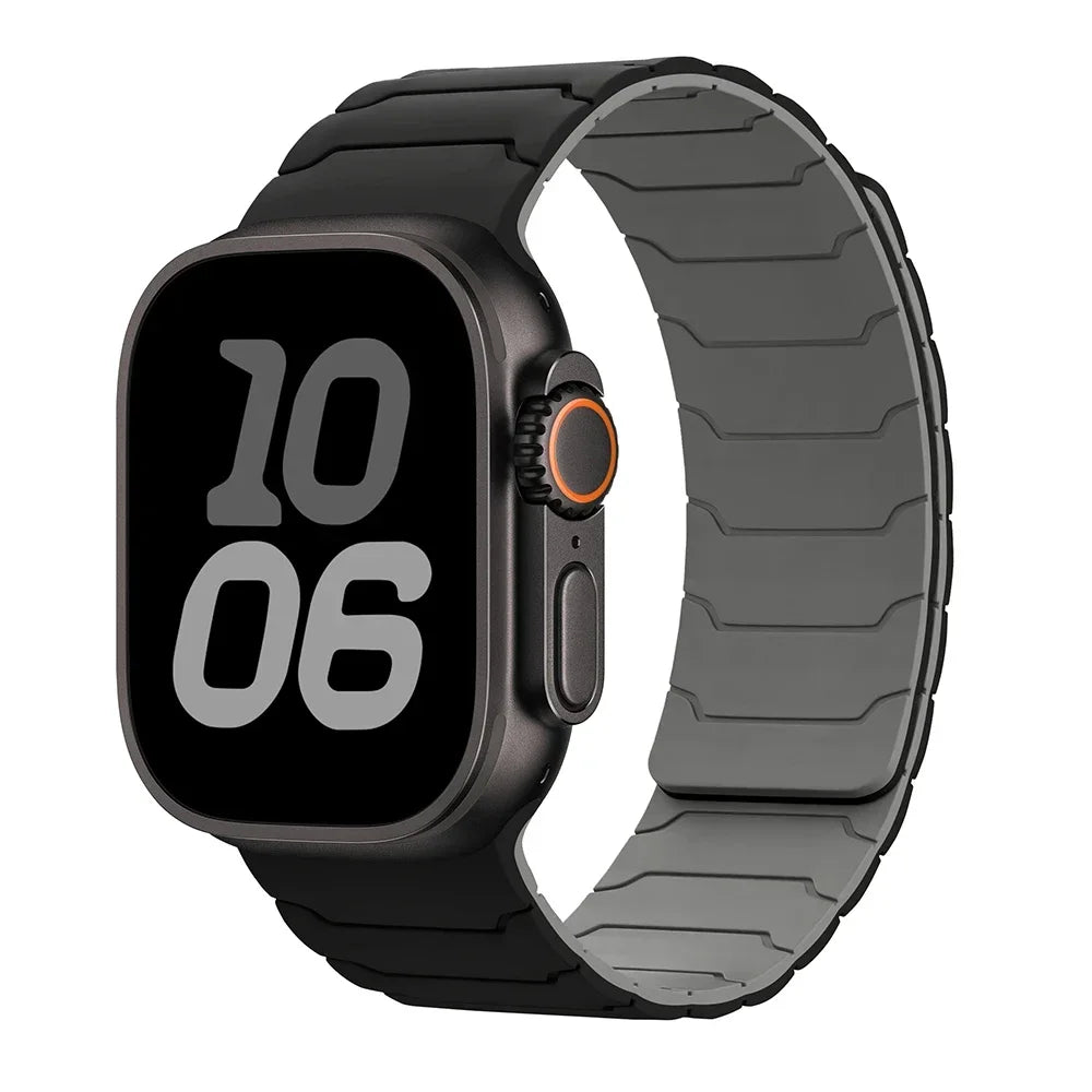 Strap For Apple Watch ultra 2 Band 49mm 44mm 45mm 40mm 42mm 46mm 41mm 38mm Magnetic Silicone Bracelet IWatch Series 10 SE 9 8 7