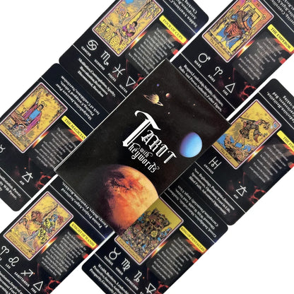 Tarot Cards For Beginners With Meaning On Them, 78pcs-Cards Pocket Size Tarot Learning Deck, Fortune Telling Game
