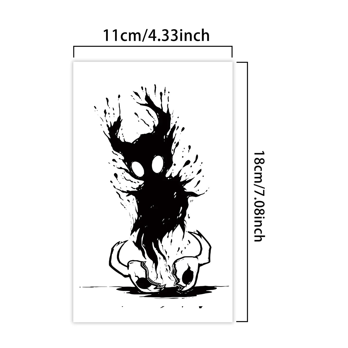 1Pc Monster Waterproof Temporary Tattoo Stickers, Long-lasting Waterproof for One to Two Weeks, For Arm, Leg.