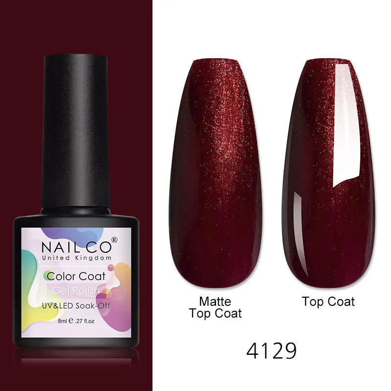 NAILCO 131Colors Vernis Semi Permanent UV Varnish Gel Nail Polish Nails Art Gel Manicure TOP BASE Varnish Hybrid