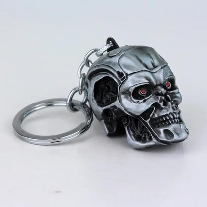 Vintage Charm Terminator Skull Head Keychain Men Women Fashion Pendant Keyring Jewelry Car Key Accessories Gifts New