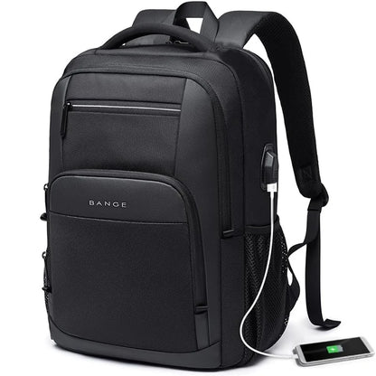 BANGE Sling Travel Laptop Backpack Fits 15.6 Inch Laptop for Men and Women Waterproof with Side Mesh Pocket USB Charging Port