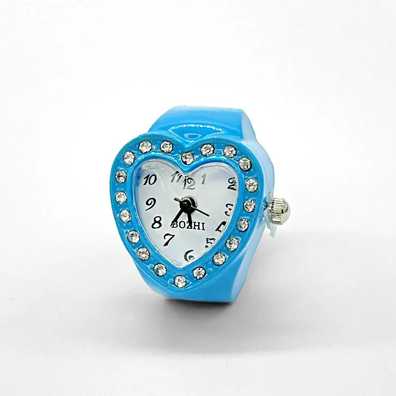 Temperament Women Love Lovers Finger Watch Small Cute Small Dial Flash Diamond Fashion Watch