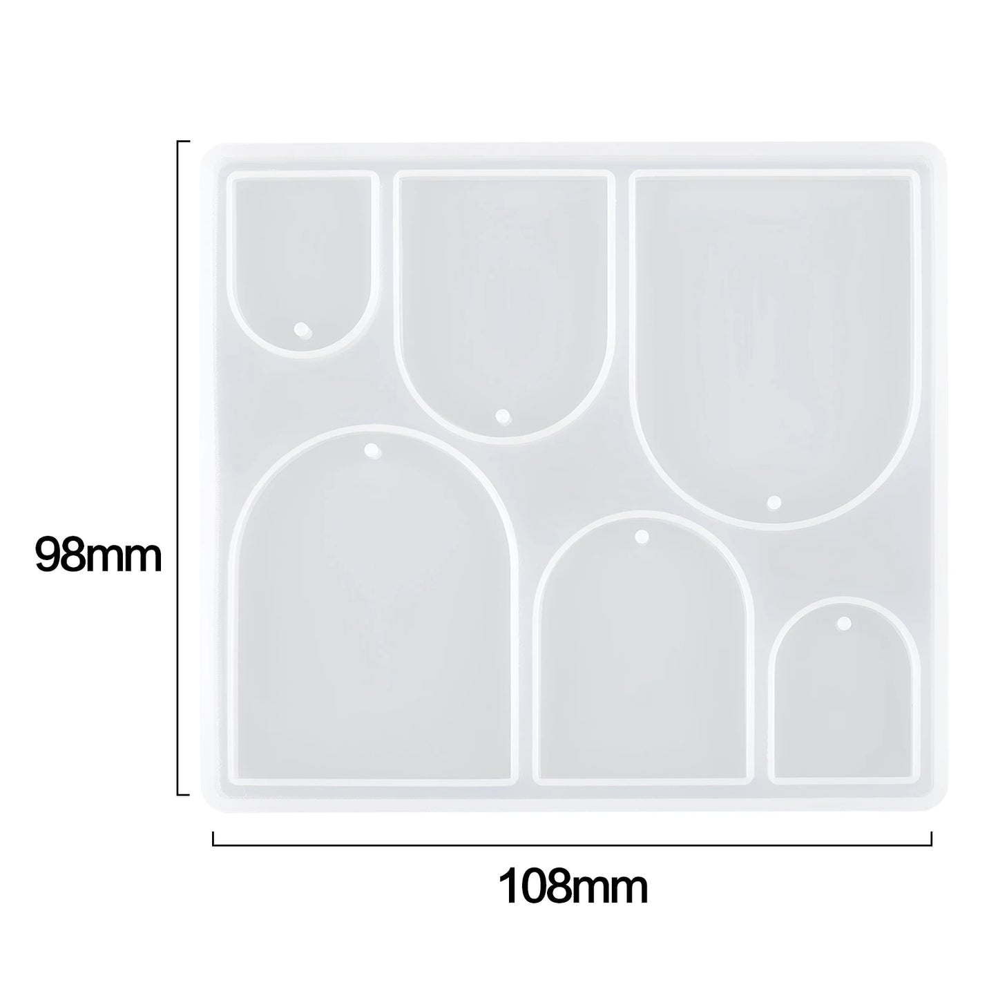 Geometric Earring Pendant Silicone Mold Round Epoxy Resin Mould For DIY Ornaments Keychain Necklace Charms Epoxy Resin Crafts