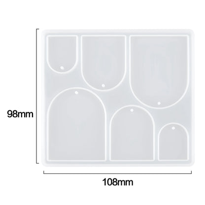 Geometric Earring Pendant Silicone Mold Round Epoxy Resin Mould For DIY Ornaments Keychain Necklace Charms Epoxy Resin Crafts