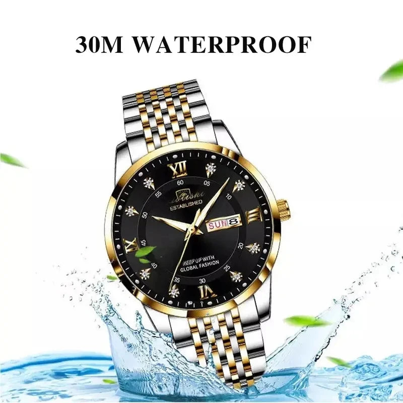 POEDAGAR Luxury Brand Men Watches Waterproof Luminous  Stainless Steel Quartz Man Wristwatch Casual Sports Watch For Men relogio