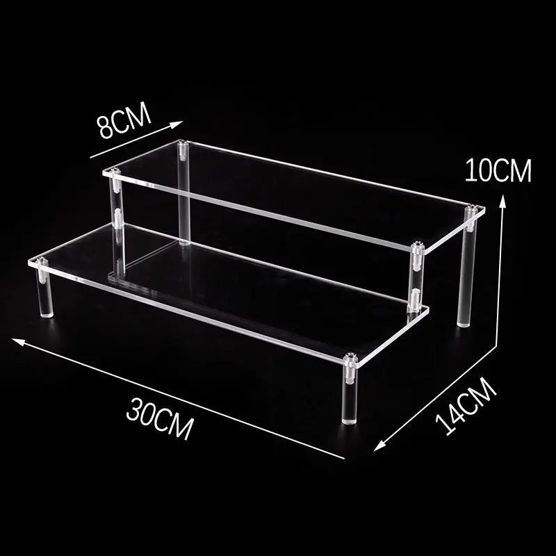 Acrylic Risers for Display 2-5 Tier Acrylic Display Stand Perfume ,Clear Cupcake Stand Holder for Figures Dessert Doll Shelves