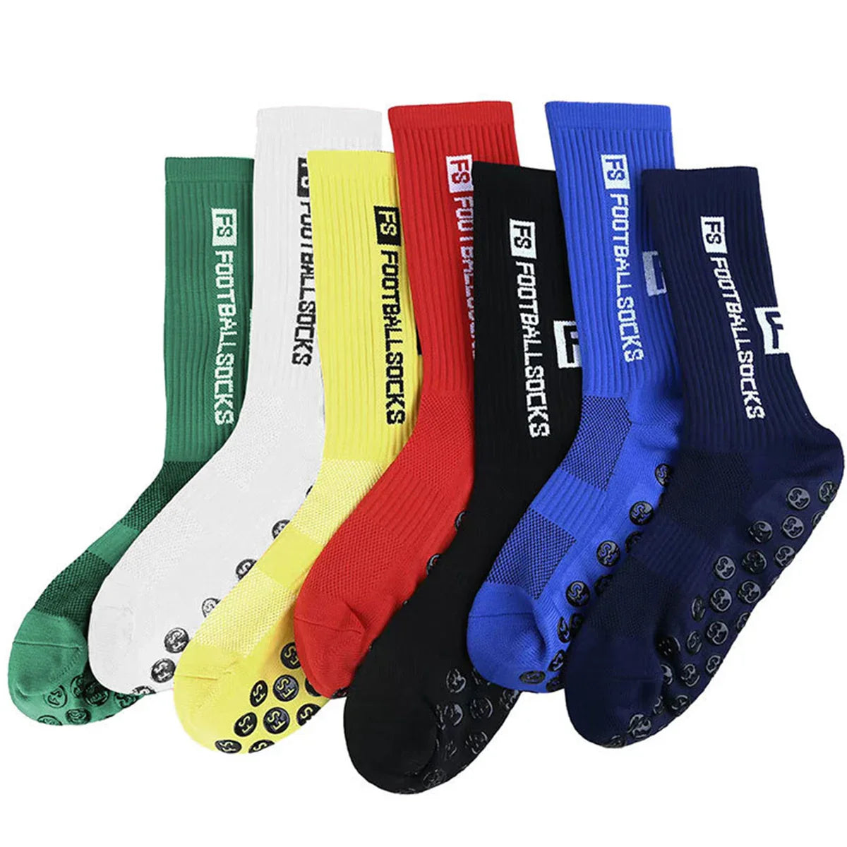 3 pairs New children and youth sports breathable soccer socks square silicone non-slip grip football socks