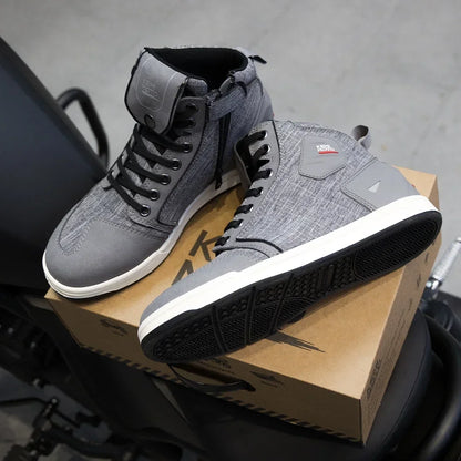 Motorcycle Shoes Men Riding Boots Casual Flat Shoes Anti-collision Toe Heel Protection Outdoor Cycling Motobike Sports Sneakers