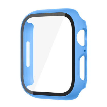 Glass+Case For Apple Watch 8 7 45mm 44mm 41mm 40mm PC Screen Protector Cover iwatch Series 3/4/5/6/SE/7/8 SmartWatch Accessories