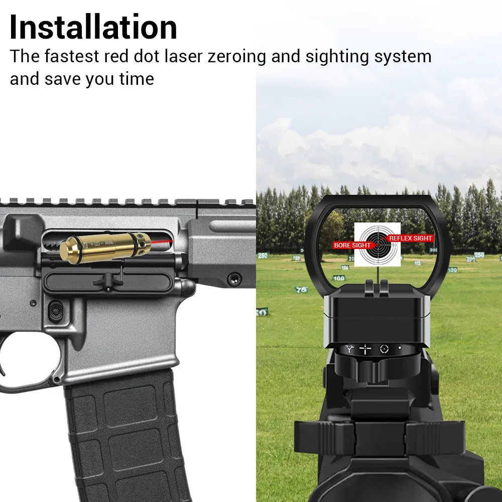 9x19mm Laser Training Bullet Laser Bore Sight 2 in 1 Dual-Purpose Boresighter Calibrator for Pistol Shooting Accessories