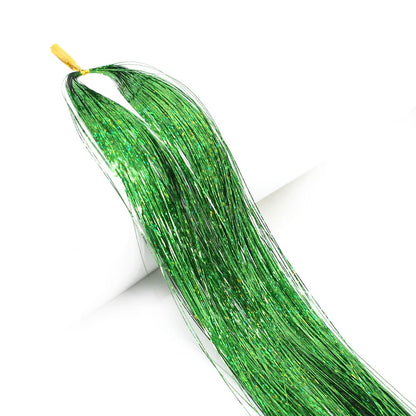 1 Pc Sparkle Shiny Hair Tinsel Hair Extensions Dazzles Women Hippie for Braiding Headdress Hair Braiding Tools Long 100cm