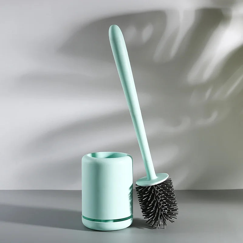Punch-free Household Toilet Brush Set With Long Handle Toilet Brush With Base Cleaning Brush Bathroom Accessories