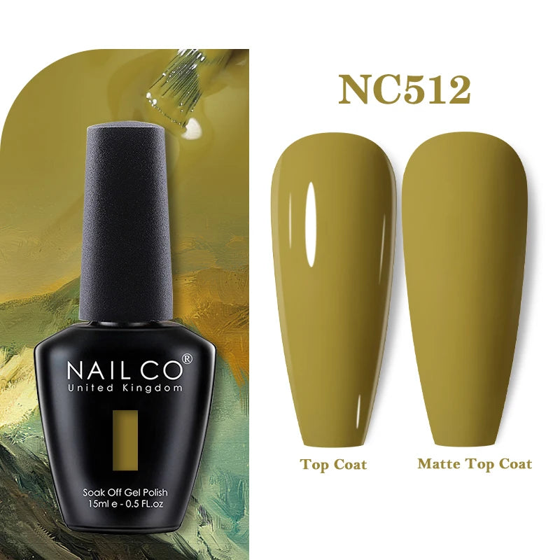 NAILCO 131Colors Vernis Semi Permanent UV Varnish Gel Nail Polish Nails Art Gel Manicure TOP BASE Varnish Hybrid