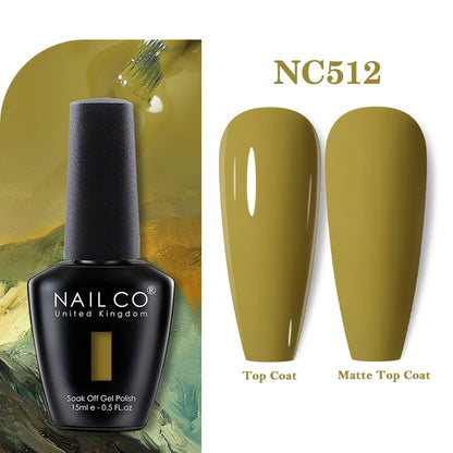 NAILCO 131Colors Vernis Semi Permanent UV Varnish Gel Nail Polish Nails Art Gel Manicure TOP BASE Varnish Hybrid
