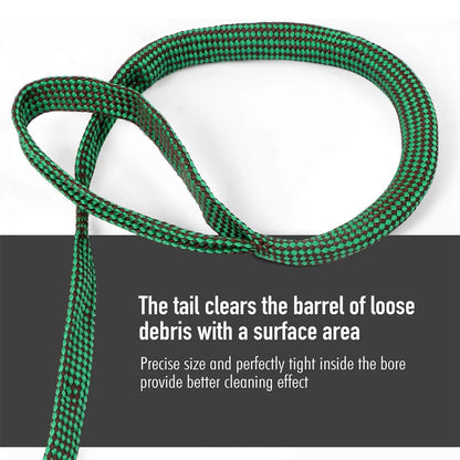 1pc Gun Bore Rope Brush Cleaner Cleaning Snakes Hunting Barrel Snake For 5.56mm/.223/.22/9mm/Cal .380/12 GA/. 30 Cal/.308 Rifle