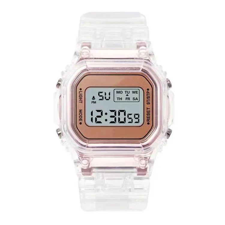 New Boys Girls Digital Luminous Fashion Sport Transparent For Watches Couple Gift