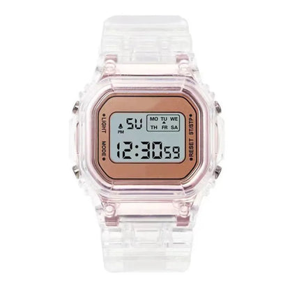New Boys Girls Digital Luminous Fashion Sport Transparent For Watches Couple Gift