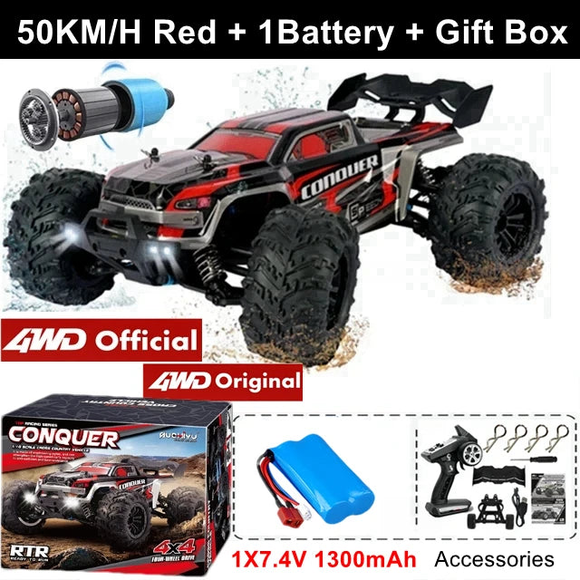 4WD Remote Control Car Off Road 4x4 RC High Speed Buggy Truck Super Brushless 50 or 80KM/H Fast Drift Racing Toy Kids Adults