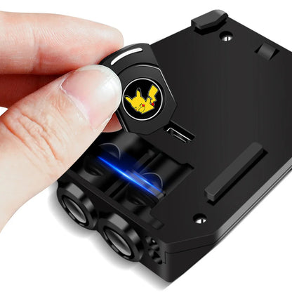 D2 Novelty LED Car Night Light Dynamic Cartoon Projector Lamp Rechargeable Car Door Atmosphere Warning Light Anime Decor Lamp