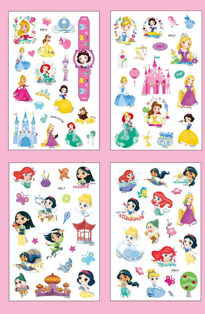 4Pcs/set Disney Avengers Tattoo Stickers Waterproof Original Princess Sofia Sticker Birthday Party Supplies Decoration Gifts