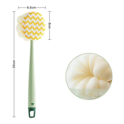 Rub Bath Brush Long Handle Rub Towel Rub Back Artifact Double-Sided Rub Soft Hair Bath Brush Detachable Bath Power