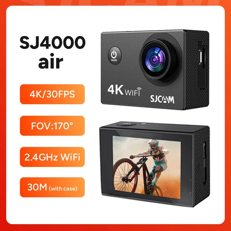 SJCAM SJ4000 Air Action Camera with 4K Video 30M Waterproof 2.4G WiFi Sports Camera Action Cam Sports Camera bicycle motorcycles
