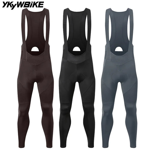 YKYWBIKE Men's Cycling Bib Long Pants Spring Autumn Long Cycling Pants Bib Road Bike Pants Bib Tights Cycling Bib Pants