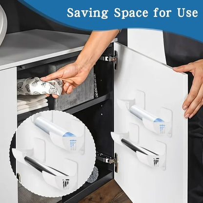 20/2pcs Trash Bags Shelf Holder Wall Mounted Plastic Bag Film Container DispenserGarbage Bag Storage Box Organizer For Kitchen