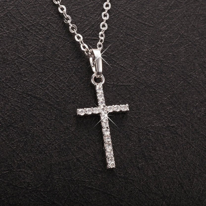 Summer Black Rhinestone Cross Jesus Pendant Choker Necklace for Women Punk Vintage Double Layers Chain 2025 Neck Boho Jewelry