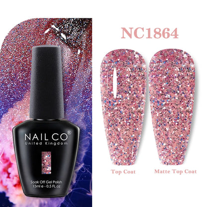 NAILCO 131Colors Vernis Semi Permanent UV Varnish Gel Nail Polish Nails Art Gel Manicure TOP BASE Varnish Hybrid