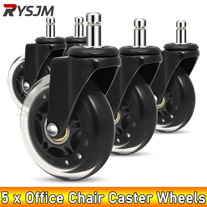 AD 5PCS Universal Mute Caster 50KG Wheel 10mm 11mm Replacement Office Chair Swivel Rollers 360 Degree Wheels Furniture Hardware