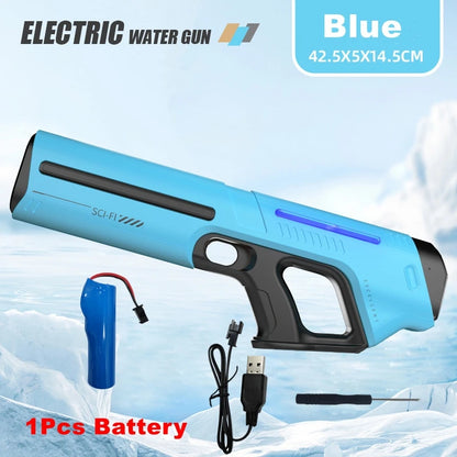 Electric Water Guns For Adults Kids Powerful Squirt Automatic Water Suction Water Blasters Summer Outdoor Beach Toy Kids Gift