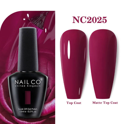 NAILCO 131Colors Vernis Semi Permanent UV Varnish Gel Nail Polish Nails Art Gel Manicure TOP BASE Varnish Hybrid
