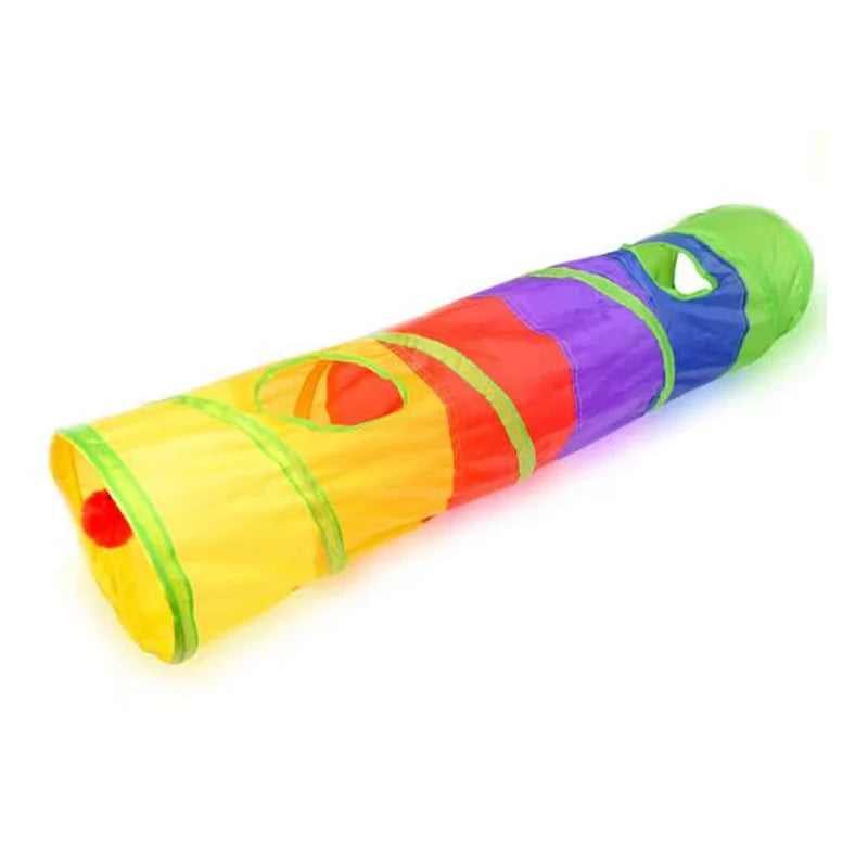 Hot Cat Tunnel Pet Tube Collapsible Play Toy Indoor Outdoor Kitty Puppy Toys for Puzzle Exercising Hiding Training Pet Toys