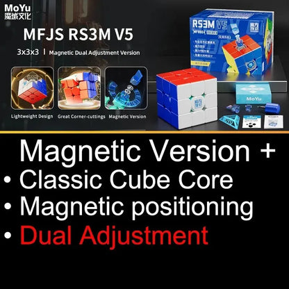 MoYu RS3M V5 3X3 Magnetischer Magic Speed ​​Cube Professionelles Zappelspielzeug RS3 M 2023 V5 Cubo Magico Puzzle 