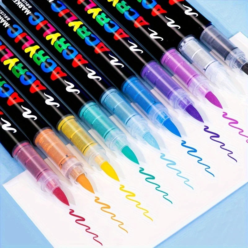 12/24/36/48/60/72/120/168 Colors Art Markers, Soft Tip resistant Acrylic Markers for Stone, Glass, Ceramic, Easter Eggs, Metal
