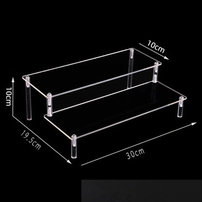 Acrylic Risers for Display 2-5 Tier Acrylic Display Stand Perfume ,Clear Cupcake Stand Holder for Figures Dessert Doll Shelves