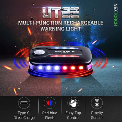 Novelties Red Blue Led Police Lights Led Shoulder Light Upgraded Ut22 Comes With More Accessories 360¡ã All-Rounded Lighting