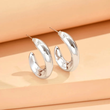 серьги Geometric Irregular Metallic Color Earrings for Women 2024 Minimalist Style Personality Earrings Trendy Jewelry Gift