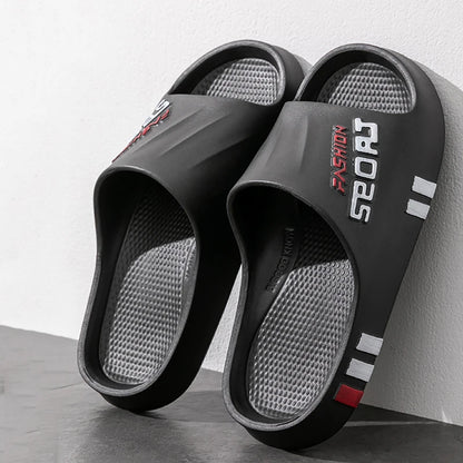 Fashion Men Massage Slippers Indoor Outdoor Sandals Beach Flip Flop Thick Sole Women Slides Summer Non-Slip Men Shower Slippers