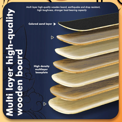 7-Layer High-quality Wood Deck Double Kick Standard Skateboards For kid 30 inch Skateboard Double Kick Skate Board£¬Teen£¬Beginner