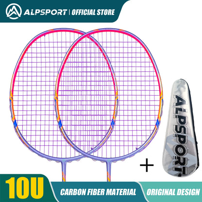ALP GJ 10U Ultralight 52g T800 Bow And Arrow Badminton Racket Authentic Tensile Force 13kg Outdoor Sports Carbon Fiber Titanium