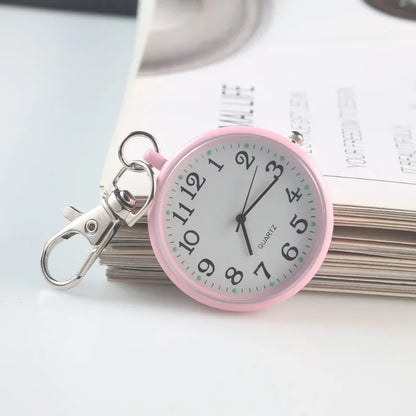 Pocket Watches Nurse Pocket Watch with Keyring Doctors Student Exam Quartz Watch Medical Vintage Watch Child Gift