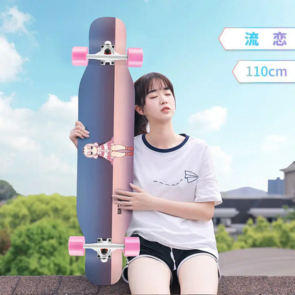 Beginner skateboard maple longboard adult street professional transportation four-wheel road board youth skateboard