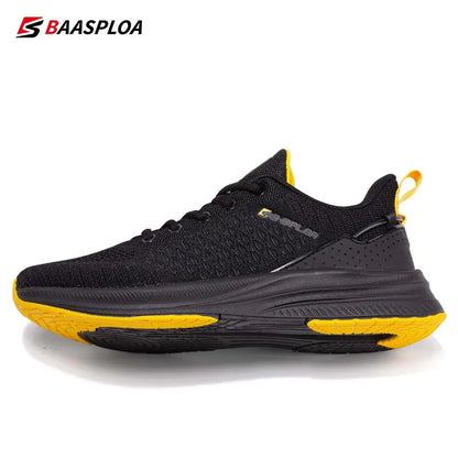 Baasploa Men Running Shoes Lightweight Sport Shoes Mesh Breathable Casual Sneakers Non-Slip Outdoor for Men New Arrival