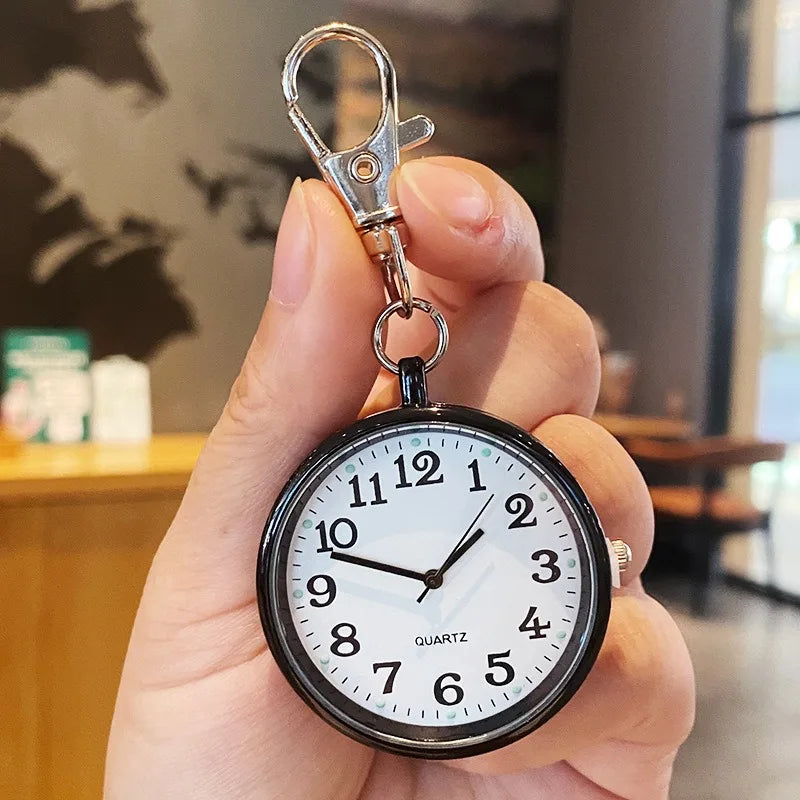 Pocket Watches Nurse Pocket Watch with Keyring Doctors Student Exam Quartz Watch Medical Vintage Watch Child Gift