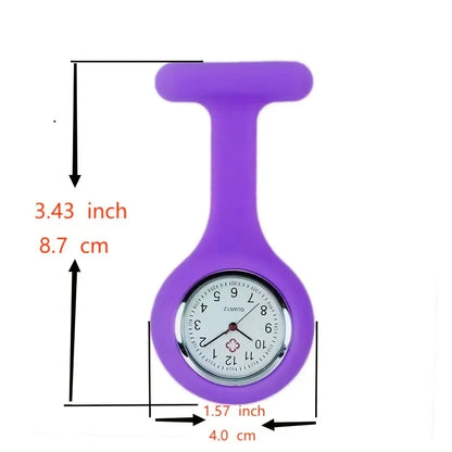 1PC Silicone Nurse Watch Simple, Fashionable, Cute Wall Watch Nurse Pocket Watch Jelly Watch