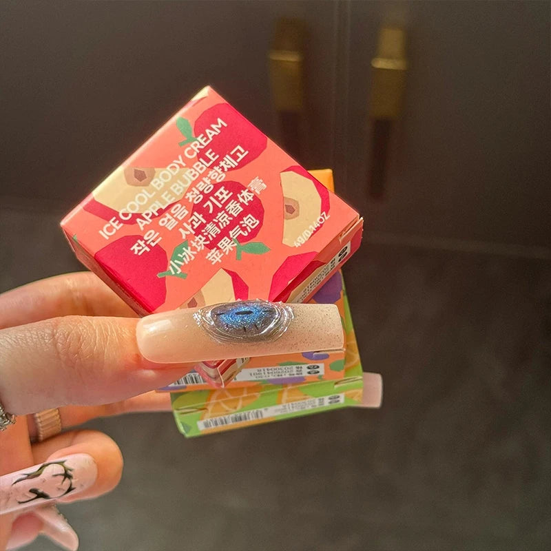 Kleines festes Parfüm mit Eiswürfeln, erfrischend und duftend, dauerhafte Deodorants beseitigen den Geruch, dauerhafter Balsam, duftende Paste aus Früchtetee 