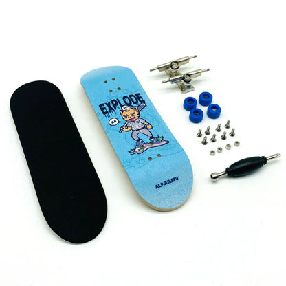 Creative Mini Finger Skateboard Fingerboard Colourful Skatepark Maple Double Rocker Sport Bearings and Palm Slide Board